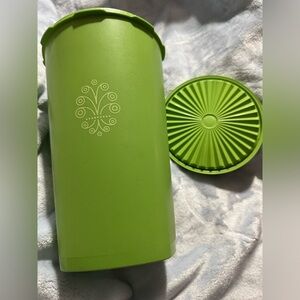 Vintage Tupperware Lime Green canister with Lid